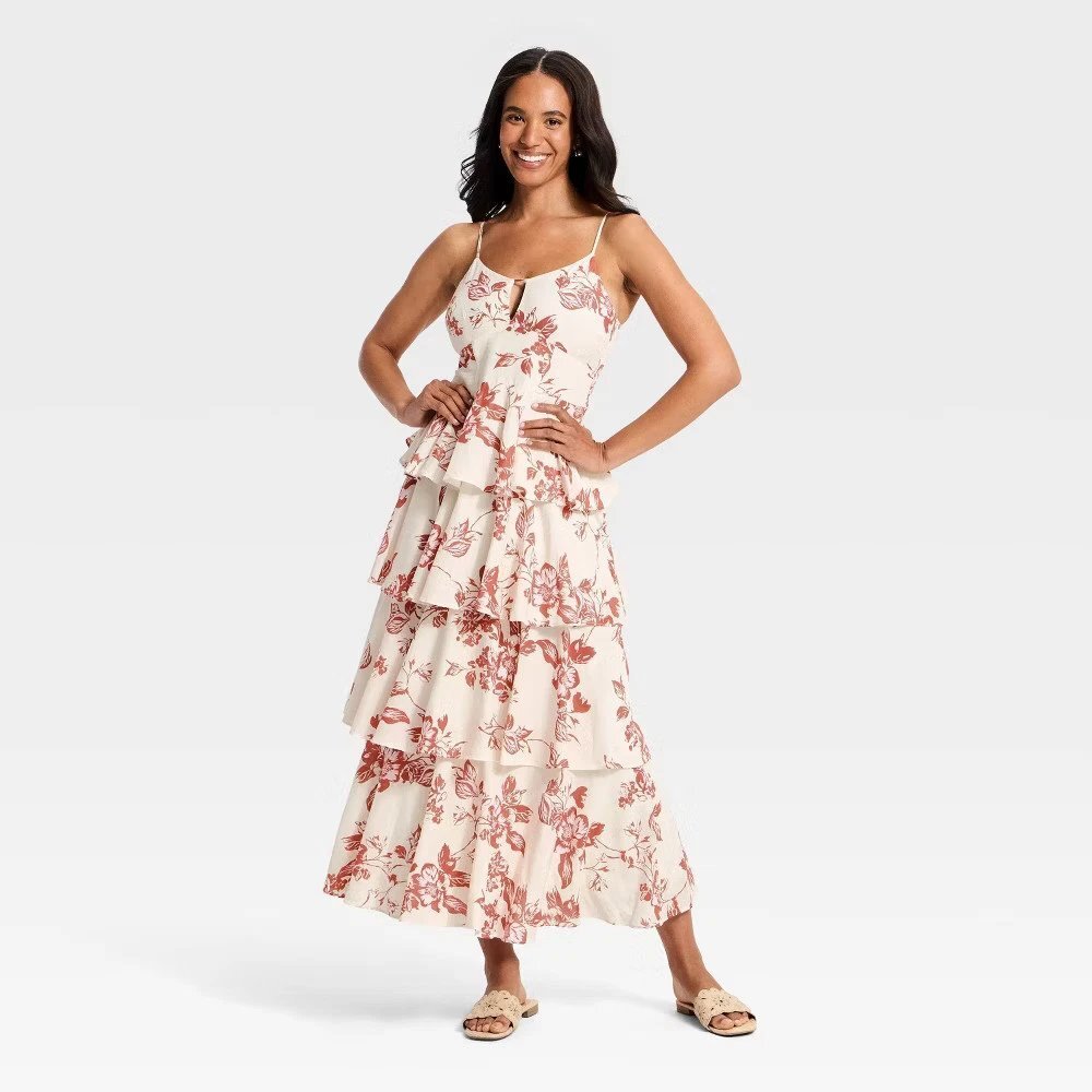 Cowl-Neck Cami Slip Dress
